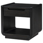 Home & Sleep Outlet - Leandro 1-drawer Wood Occasional Side End Table Burnished Black