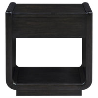 Leandro 1-drawer Wood Occasional Side End Table Burnished Black