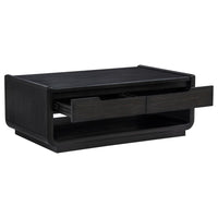 Leandro 2-piece Wood Coffee and End Table Set Burnished Black
