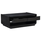 Home & Sleep Outlet - Leandro 2-piece Wood Coffee and End Table Set Burnished Black