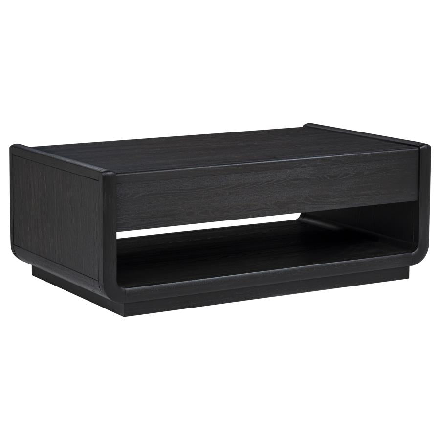 Home & Sleep Outlet - Leandro 2-piece Wood Coffee and End Table Set Burnished Black