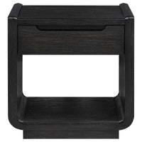 Leandro 3-piece Wood Coffee and End Table Set Burnished Black