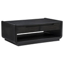 Leandro 3-piece Wood Coffee and End Table Set Burnished Black