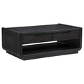 Home & Sleep Outlet - Leandro 2-drawer Wood Cocktail Coffee Table Burnished Black