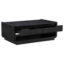 Leandro 2-drawer Wood Cocktail Coffee Table Burnished Black