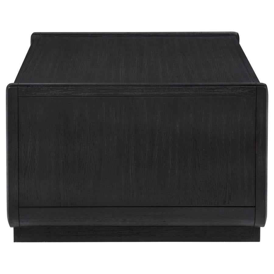 Leandro 2-drawer Wood Cocktail Coffee Table Burnished Black
