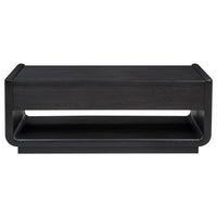 Leandro 2-drawer Wood Cocktail Coffee Table Burnished Black