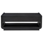 Home & Sleep Outlet - Leandro 2-drawer Wood Cocktail Coffee Table Burnished Black