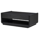 Leandro 2-drawer Wood Cocktail Coffee Table Burnished Black