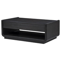 Leandro 2-drawer Wood Cocktail Coffee Table Burnished Black