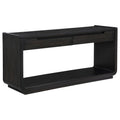 Home & Sleep Outlet - Leandro 2-drawer Entryway Sofa Console Table Burnished Black