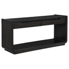 Home & Sleep Outlet - Leandro 2-drawer Entryway Sofa Console Table Burnished Black