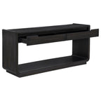 Home & Sleep Outlet - Leandro 2-drawer Entryway Sofa Console Table Burnished Black