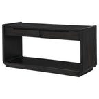 Home & Sleep Outlet - Leandro 2-drawer Entryway Sofa Console Table Burnished Black