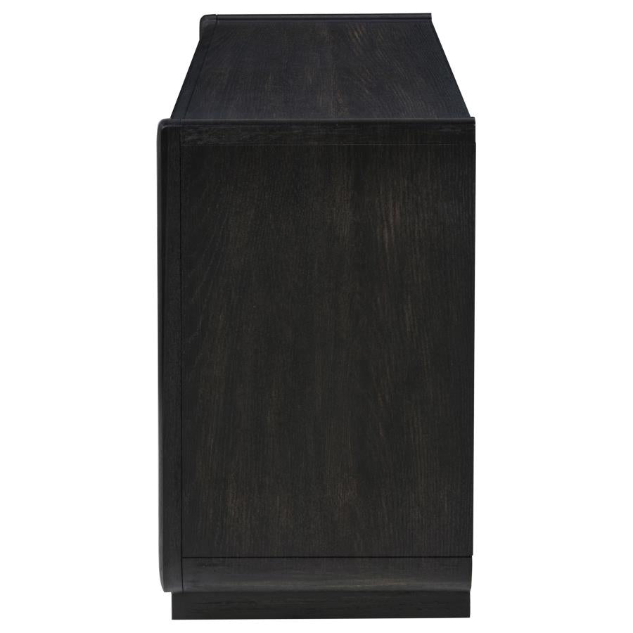 Home & Sleep Outlet - Leandro 2-drawer Entryway Sofa Console Table Burnished Black