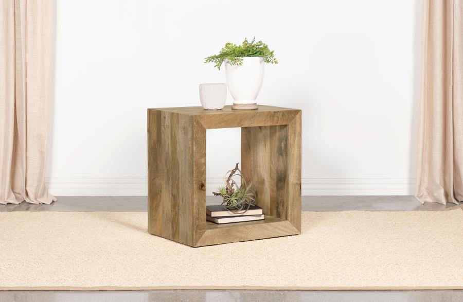 Home & Sleep Outlet - Benton Rectangular Solid Wood End Table Natural