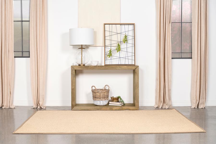 Home & Sleep Outlet - Benton Rectangular Solid Wood Sofa Console Table Natural