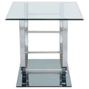 Danville 2-piece Glass Top Coffee and End Table Set Chrome