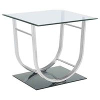 Danville 3-piece Glass Top Coffee and End Table Set Chrome