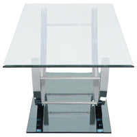 Danville 3-piece Glass Top Coffee and End Table Set Chrome