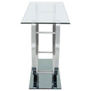 Danville U-shaped Glass Top Entryway Console Table Chrome