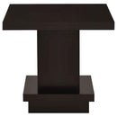 Reston Square Engineered Wood Side End Table Cappuccino