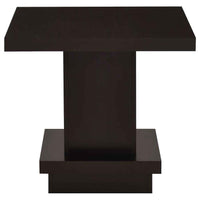 Reston Square Engineered Wood Side End Table Cappuccino