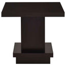Reston 2-piece Square Coffee and End Table Set Cappuccino