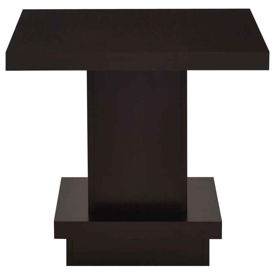 Reston 3-piece Square Coffee and End Table Set Cappuccino