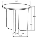Jenna Round Marble Top Mango Wood Side End Table Brown
