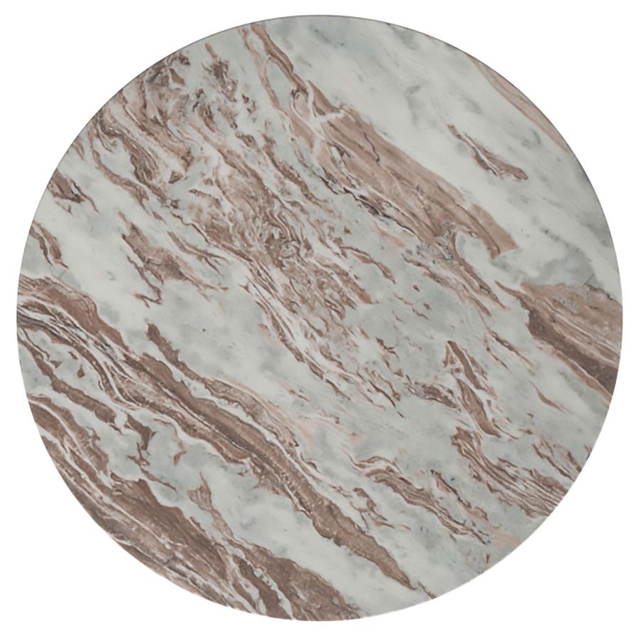 Home & Sleep Outlet - Jenna 2-piece Round Marble Top Coffee Table Set Brown