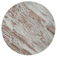 Jenna 2-piece Round Marble Top Coffee Table Set Brown