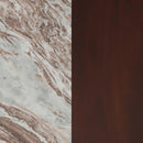 Jenna 35-inch Round Marble Top Cocktail Coffee Table Brown