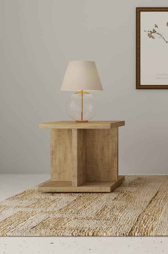 Cortona Square Engineered Wood End Side Table Mango