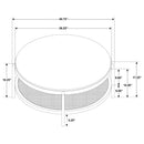 Arini 2-piece Round Coffee and End Table Set Black