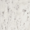 Haven Round Genuine White Marble Top End Side Table Black