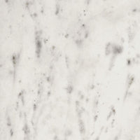 Haven Round Genuine White Marble Top End Side Table Black