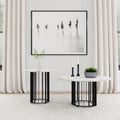 Home & Sleep Outlet - Haven 2-piece Round Marble Coffee and End Table Set Black