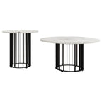 Home & Sleep Outlet - Haven 2-piece Round Marble Coffee and End Table Set Black
