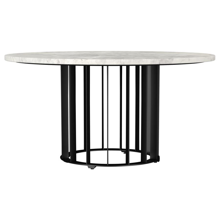 Home & Sleep Outlet - Haven 2-piece Round Marble Coffee and End Table Set Black