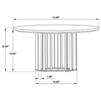 Home & Sleep Outlet - Haven 2-piece Round Marble Coffee and End Table Set Black