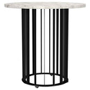 Haven 3-piece Round Marble Coffee and End Table Set Black