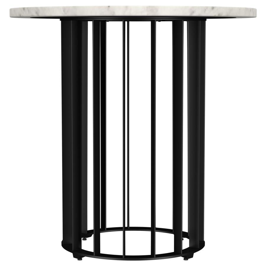 Home & Sleep Outlet - Haven 3-piece Round Marble Coffee and End Table Set Black
