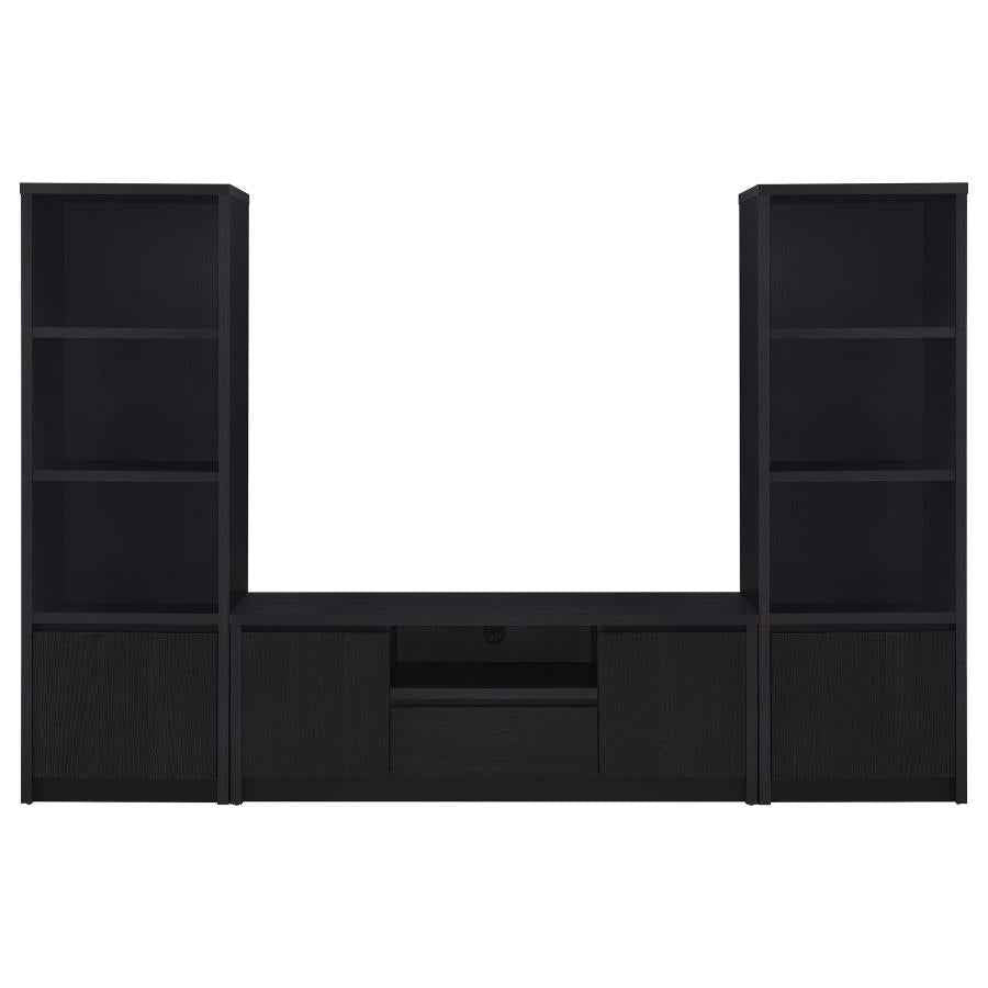 Winfield 3-piece Entertainment Center 60-inch TV Stand Black