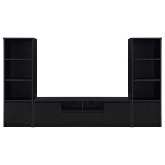 Winfield 3-piece Entertainment Center 78-inch TV Stand Black