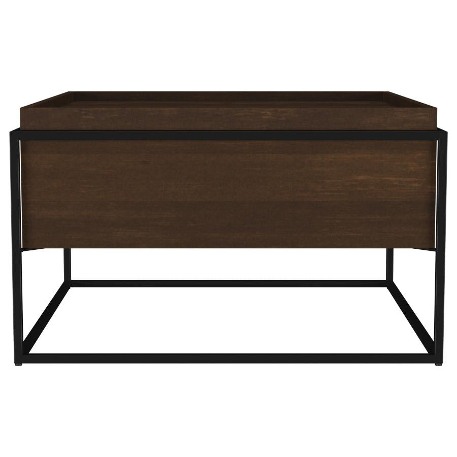 Home & Sleep Outlet - Fulton 30-inch Square Mango Wood Coffee Table Dark Brown