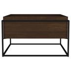 Home & Sleep Outlet - Fulton 30-inch Square Mango Wood Coffee Table Dark Brown