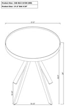 Briggs 3-piece Round Coffee and End Table Set White