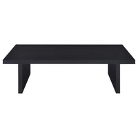 Max 2-piece Rectangular Coffee and End Table Set Black