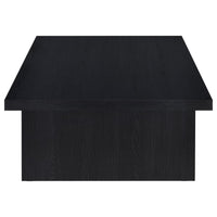 Max 2-piece Rectangular Coffee and End Table Set Black